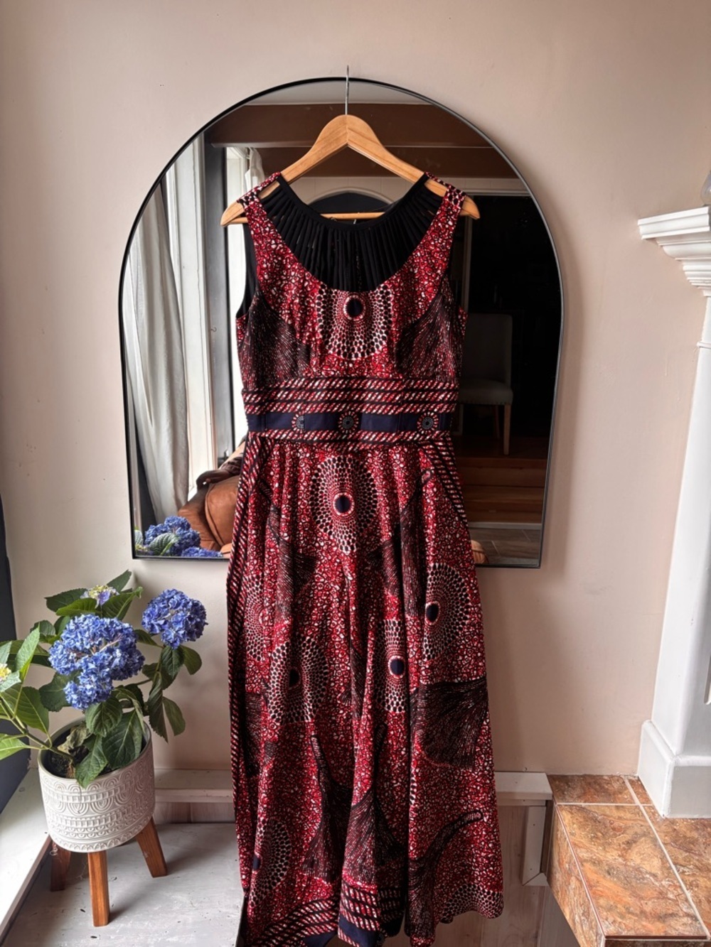 RWANDAN MADE | handmade print dress | size medium